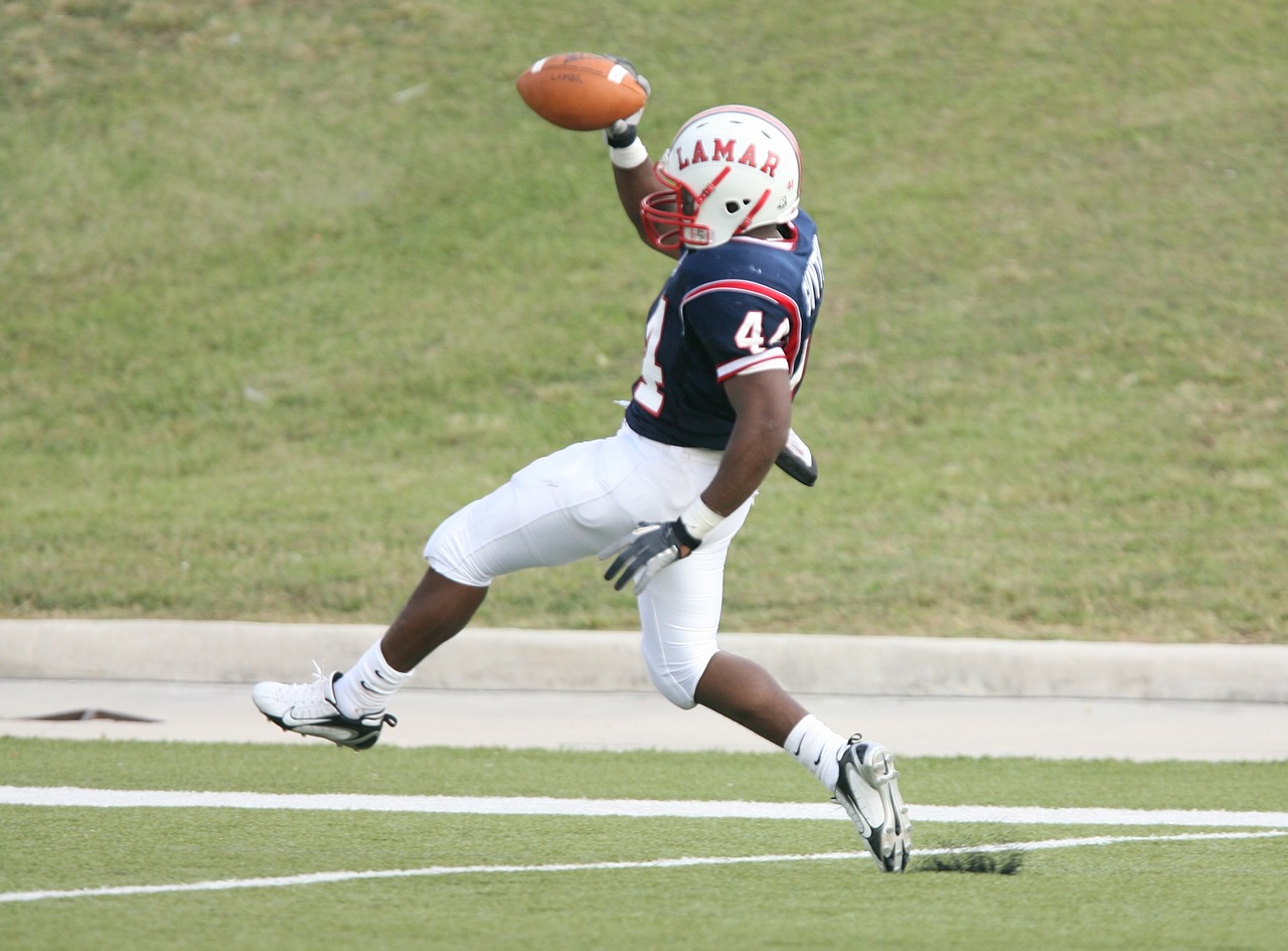 football touchdown american football player free photo