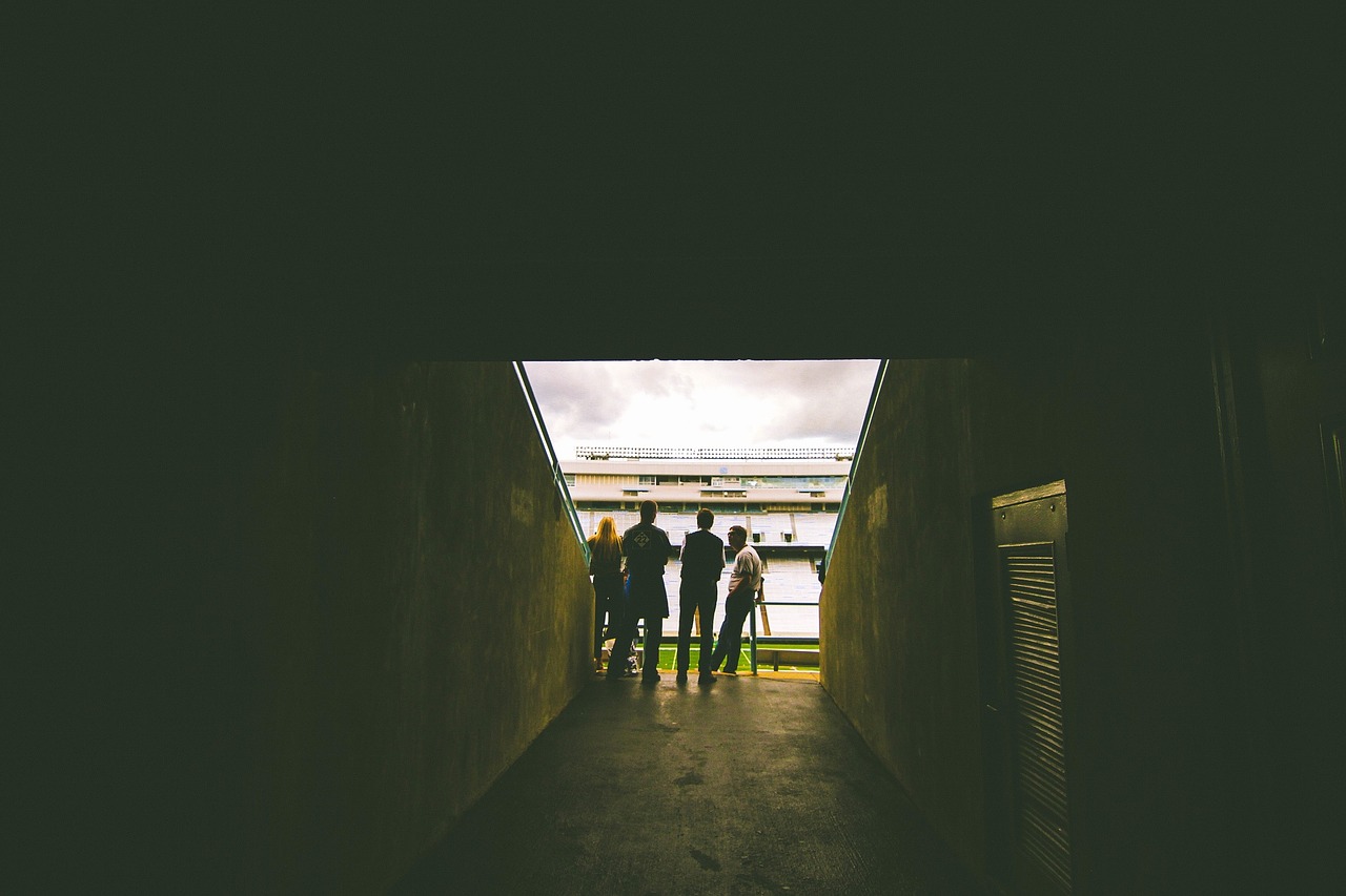 football field tunnel free photo