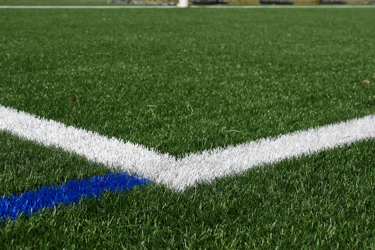 football field  artificial turf  line free photo