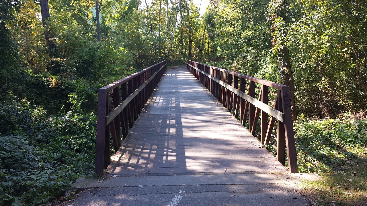 footbridge bikepath vermont free photo