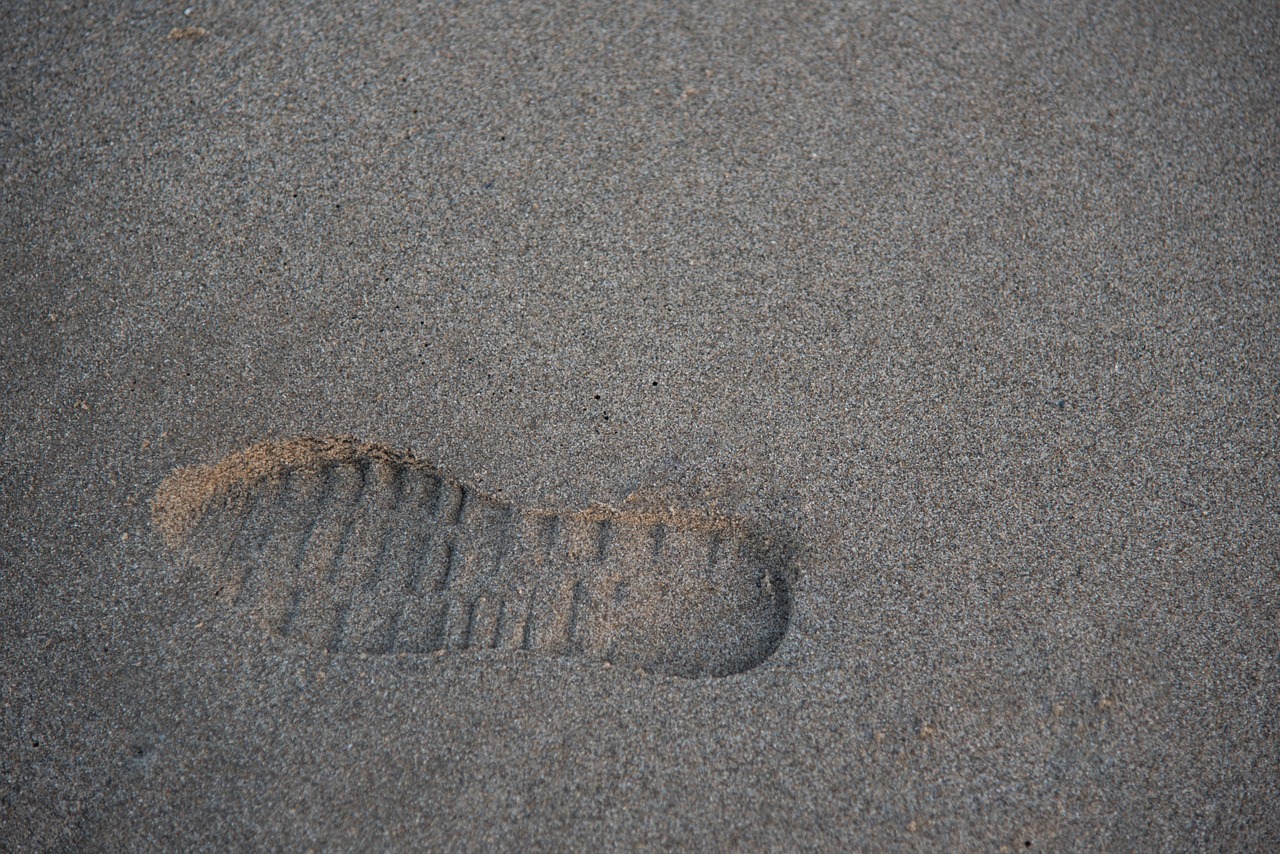 footprint leg sand free photo