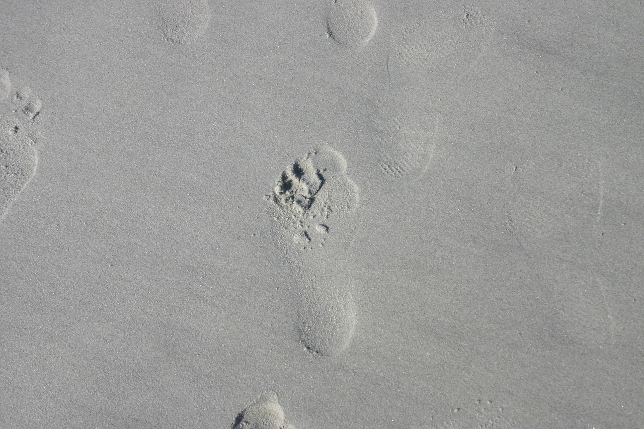 footprint  sand  footstep free photo