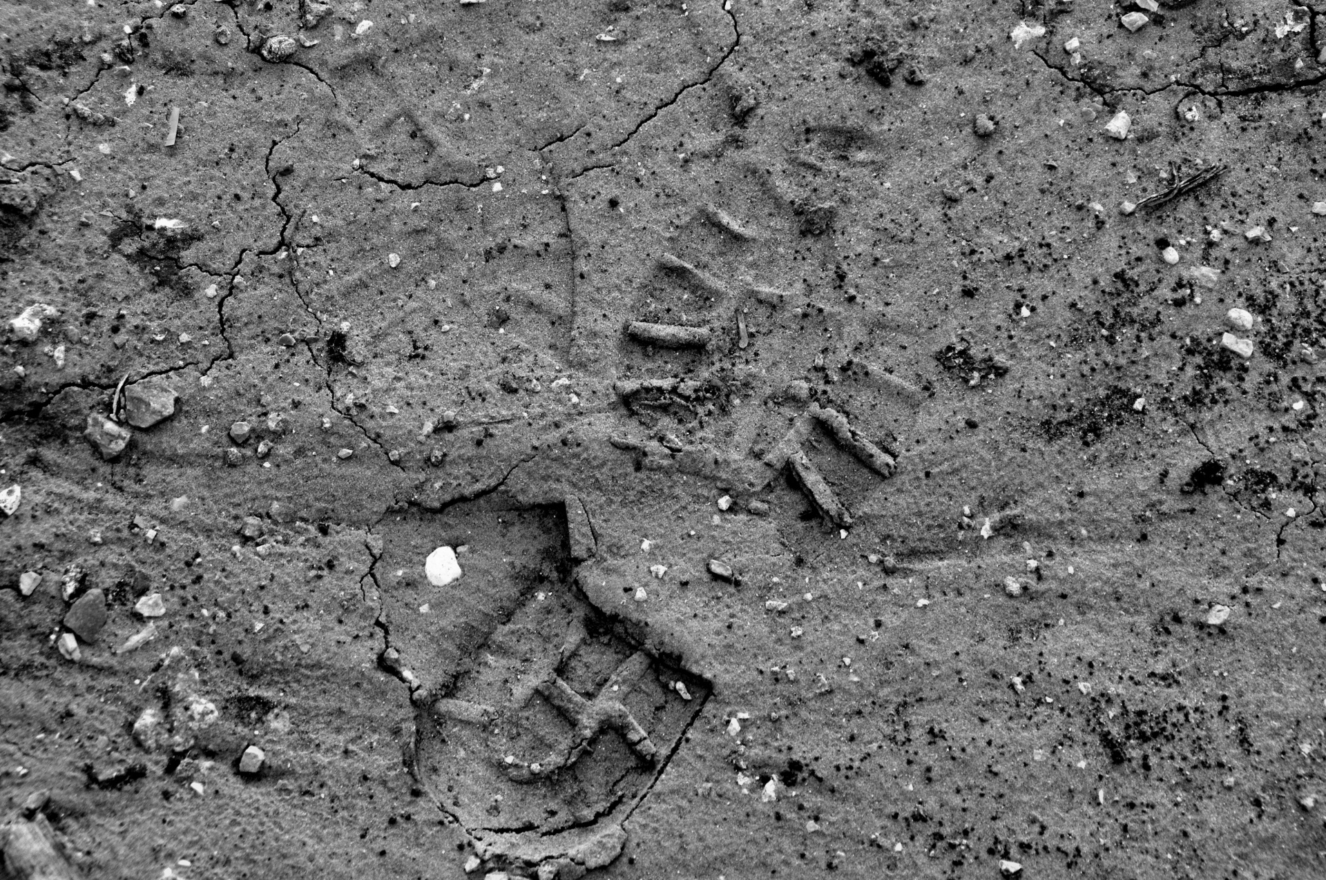 footprint sand sign free photo