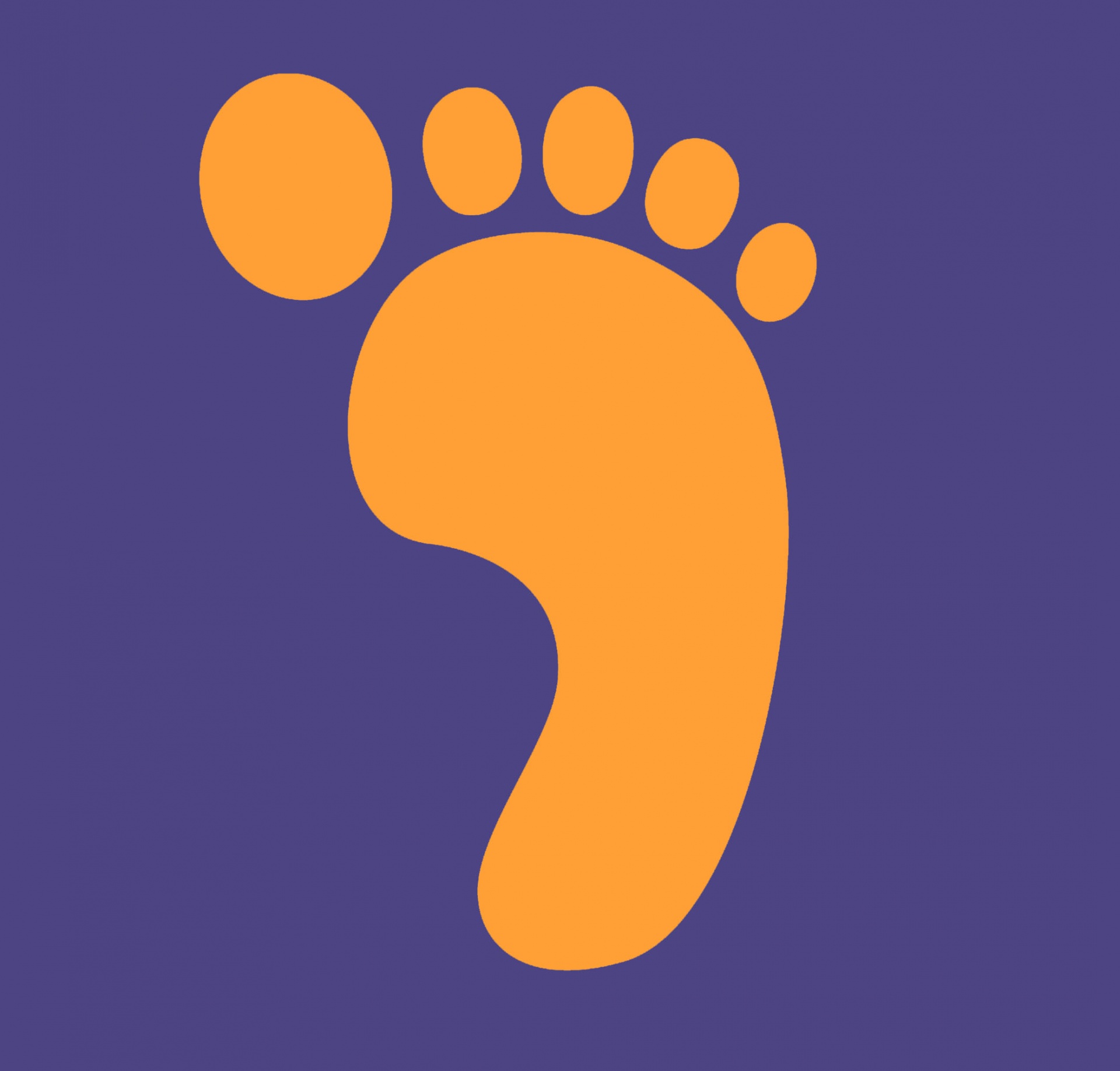 footprint orange purple free photo