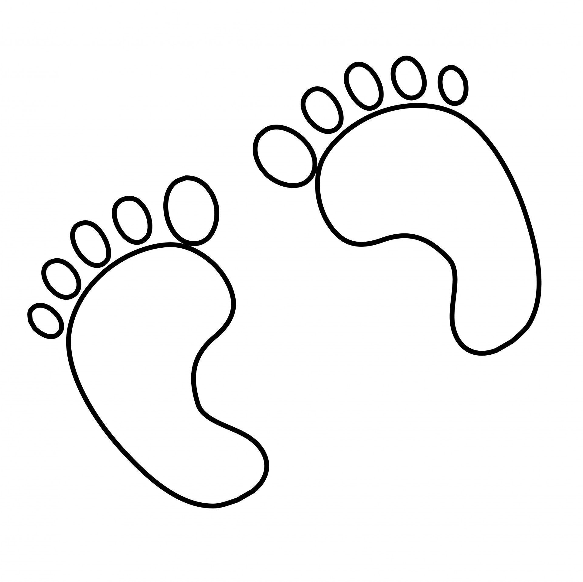 footprint footprints outline free photo