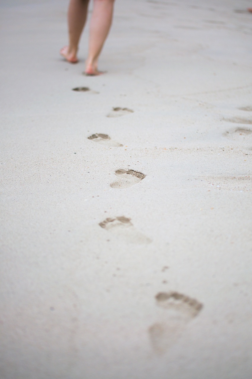 footsteps go reprint free photo