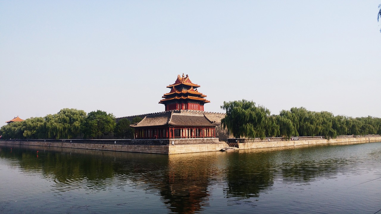 forbidden city watchtower beijing building free photo