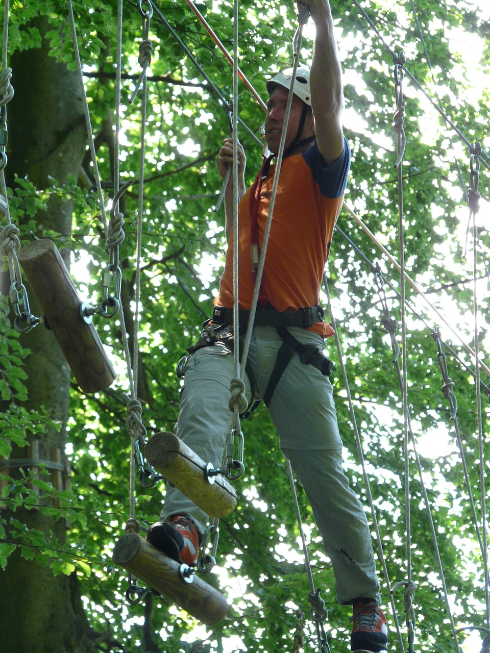 force high ropes course effort free photo