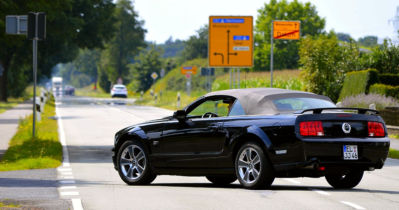 ford mustang road mature free photo