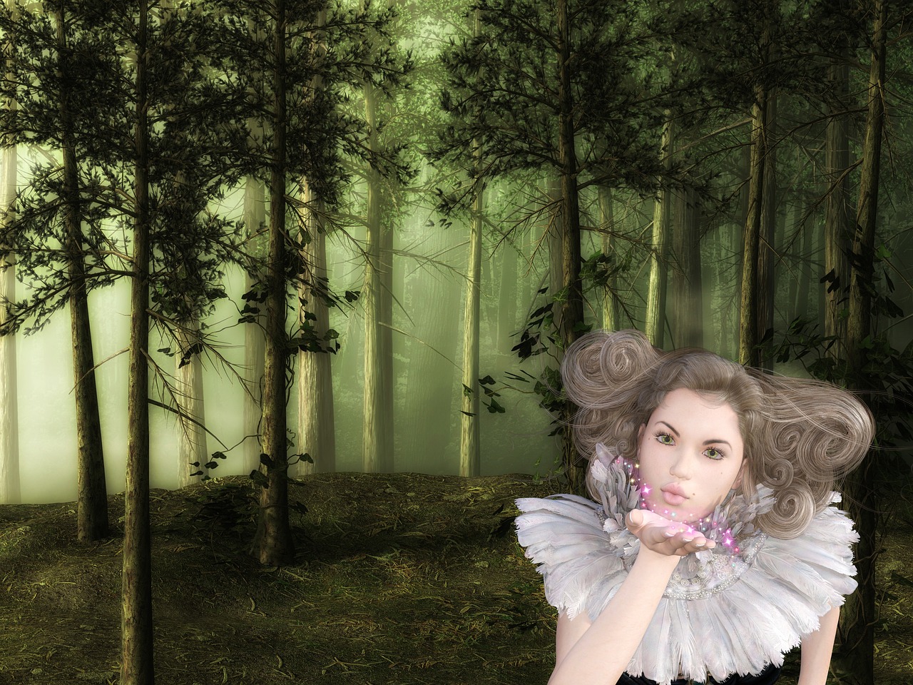 forest fairy tale green free photo