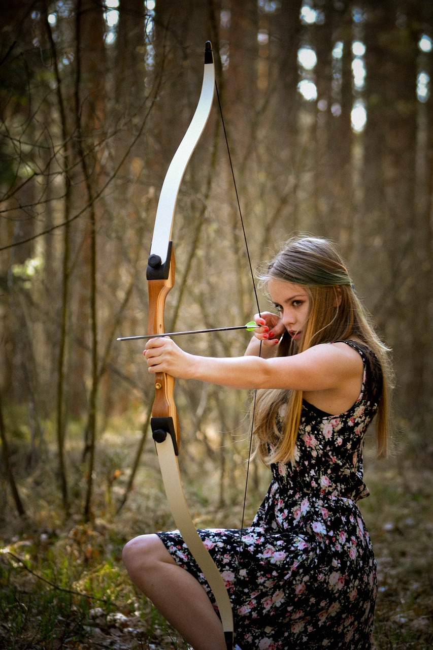 forest bow lady free photo