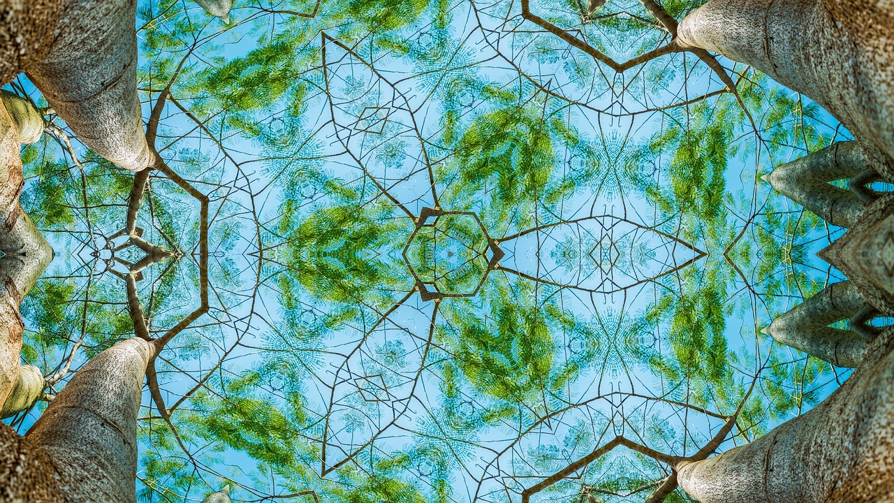 forest kaleidoscope pattern free photo