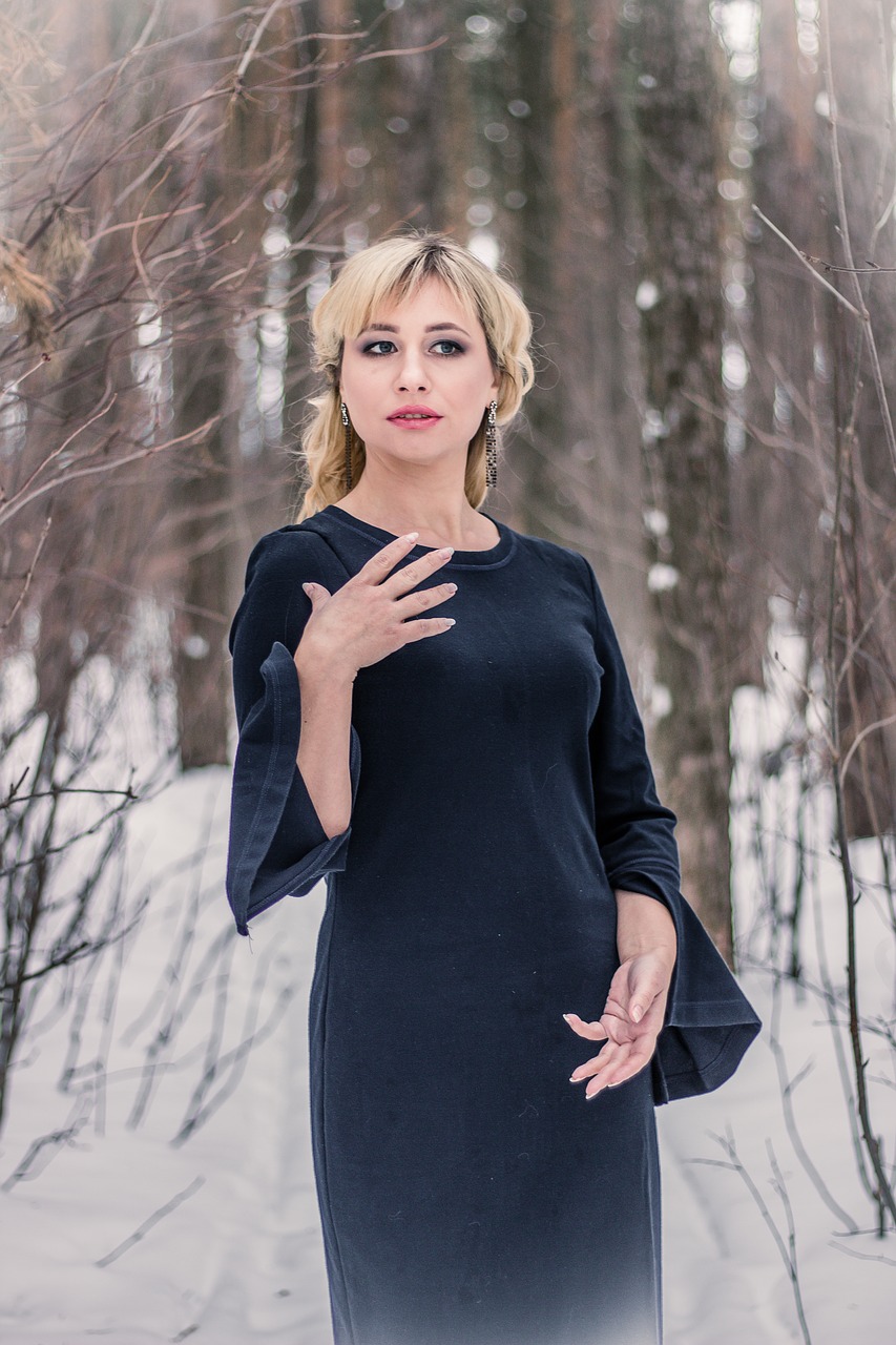 forest black dress gothic free photo