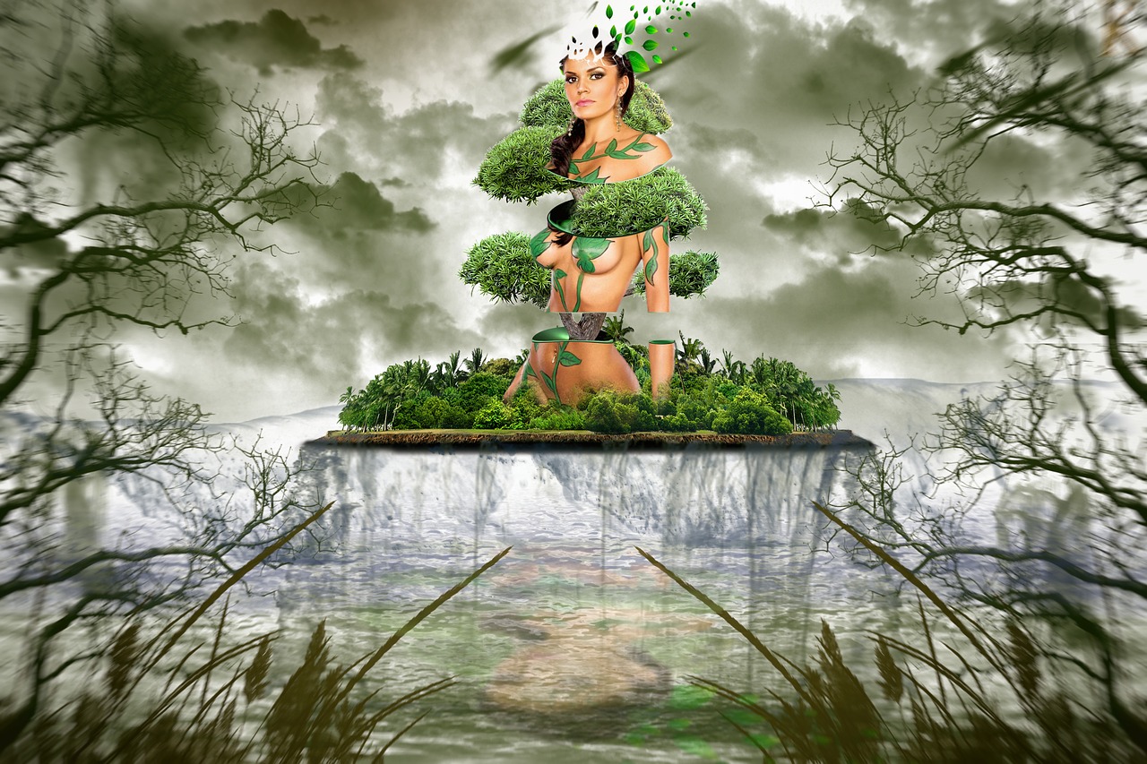 forest  water  woman free photo