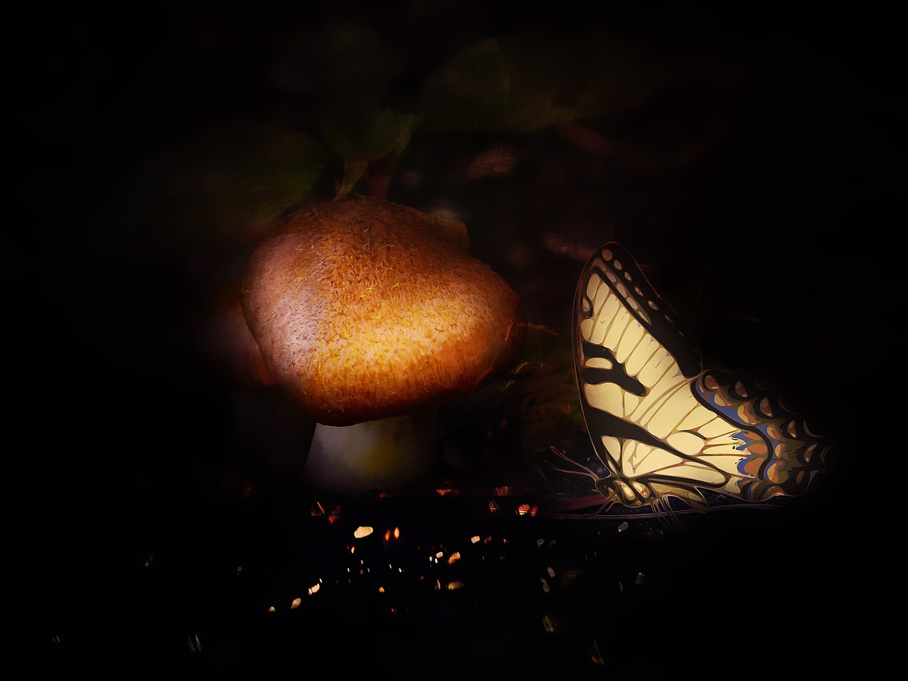 forest dark mushroom free photo