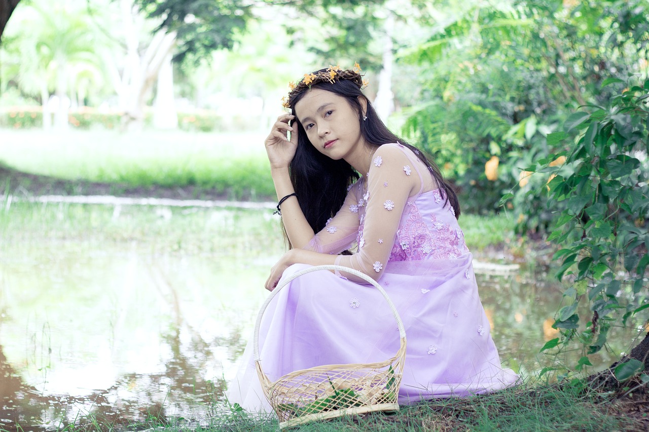 forest princess beautiful girl girl vietnames free photo