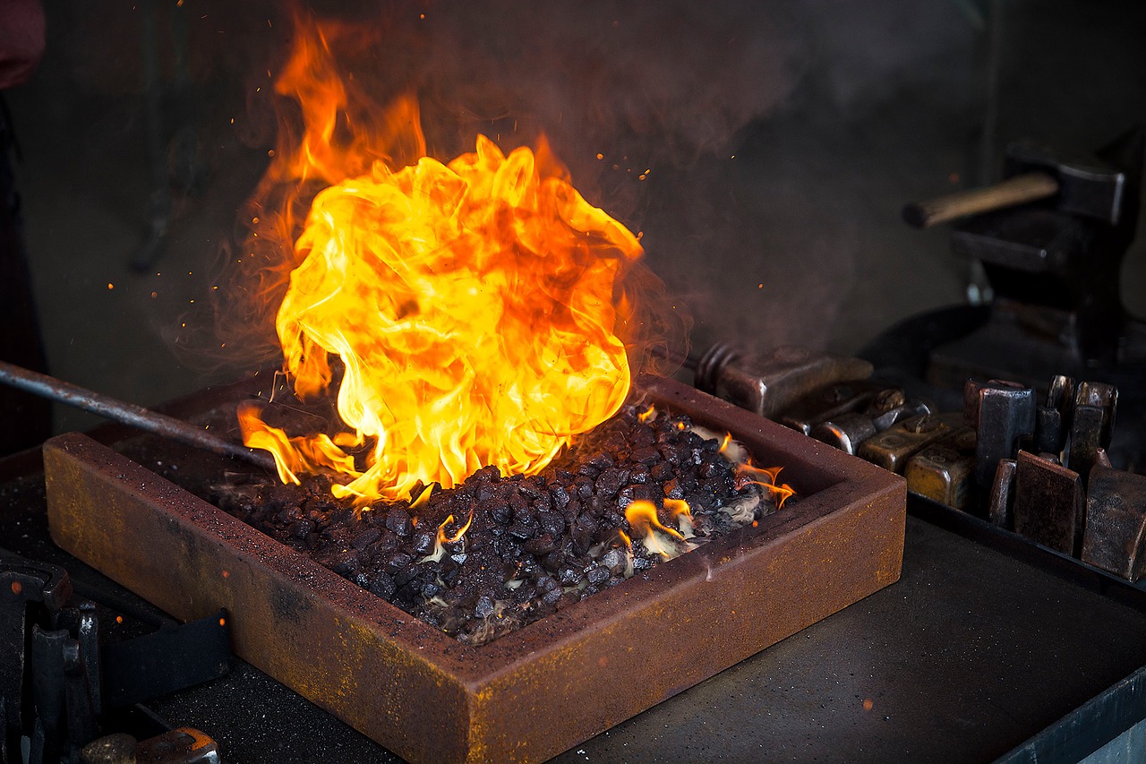 forge blacksmith glow free photo