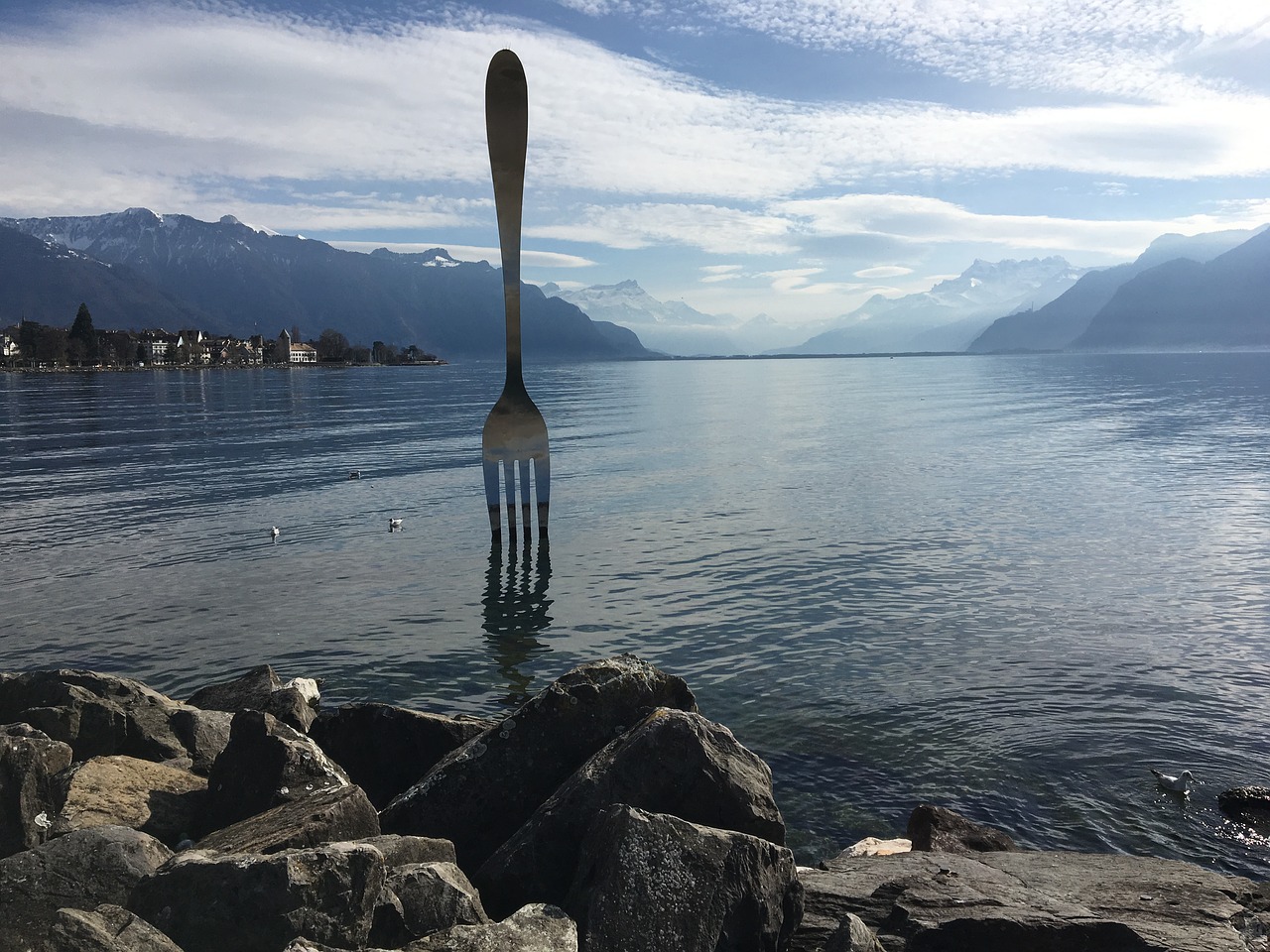 fork lake vevey free photo