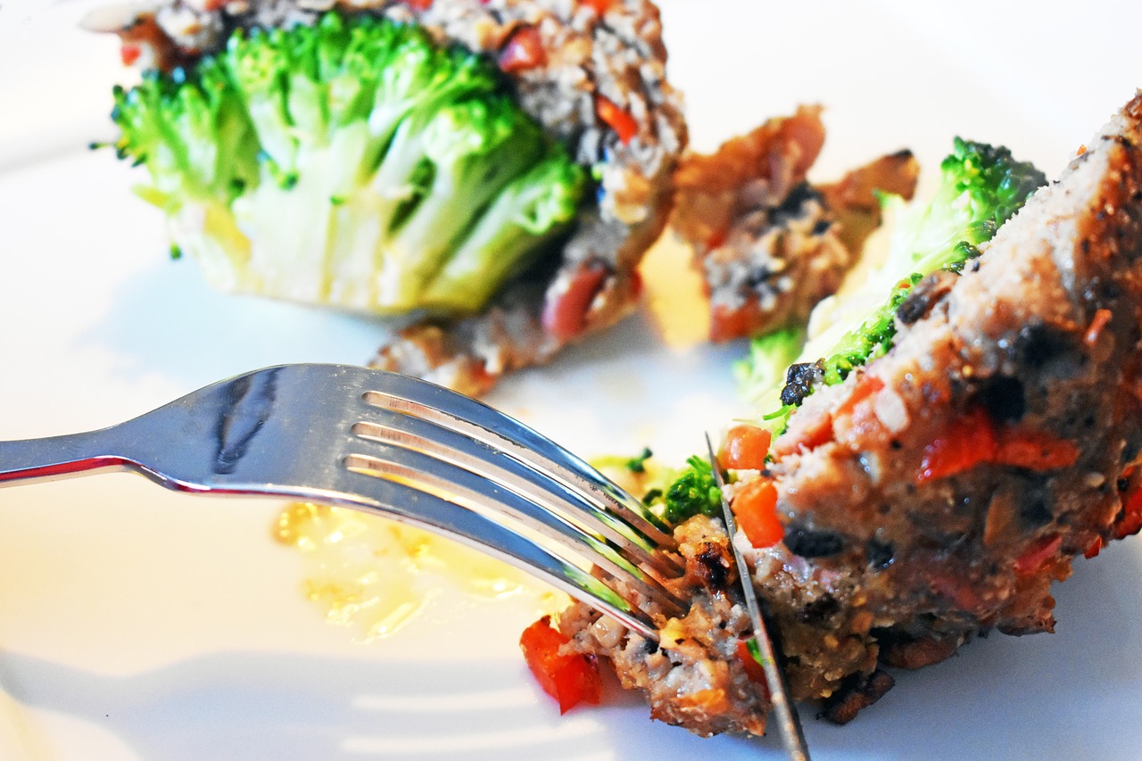 fork broccoli minced free photo