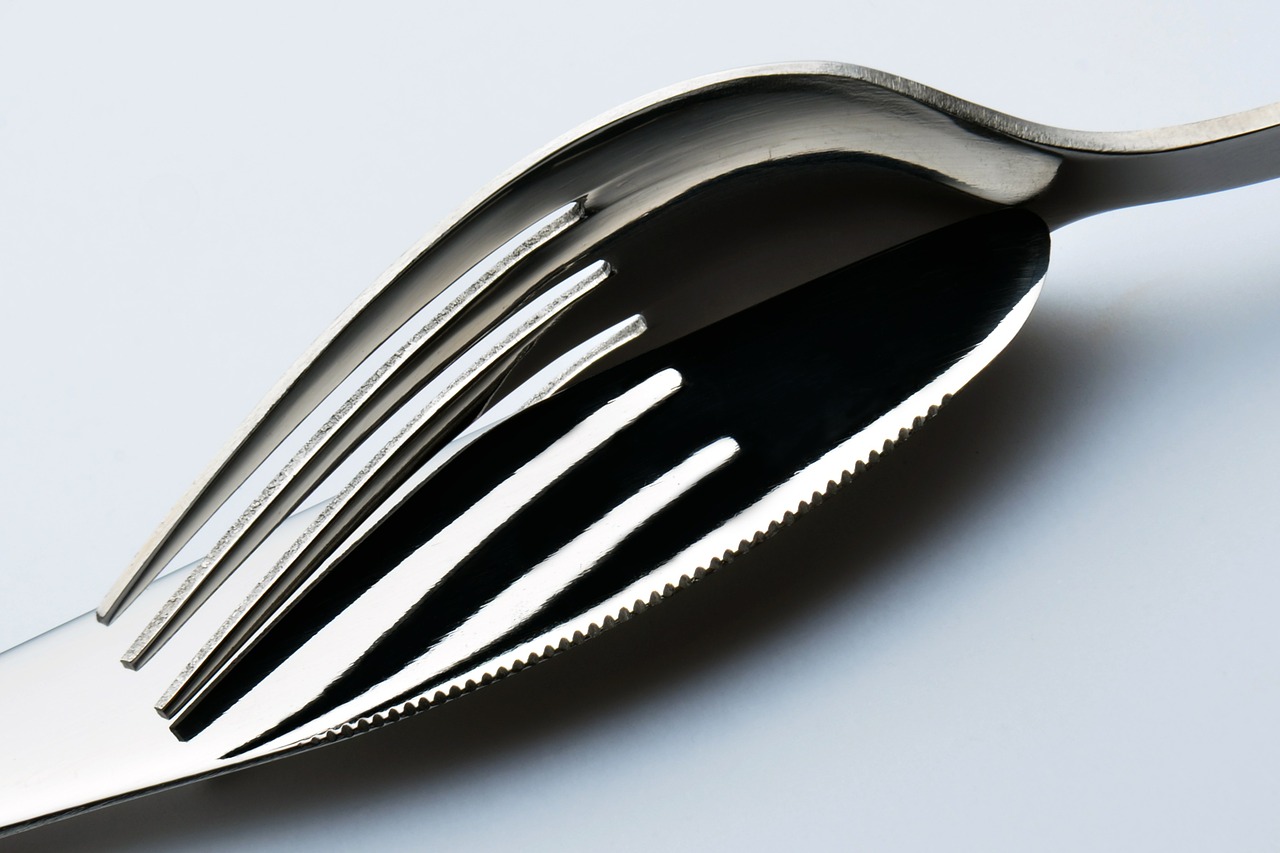 fork knife shadow free photo