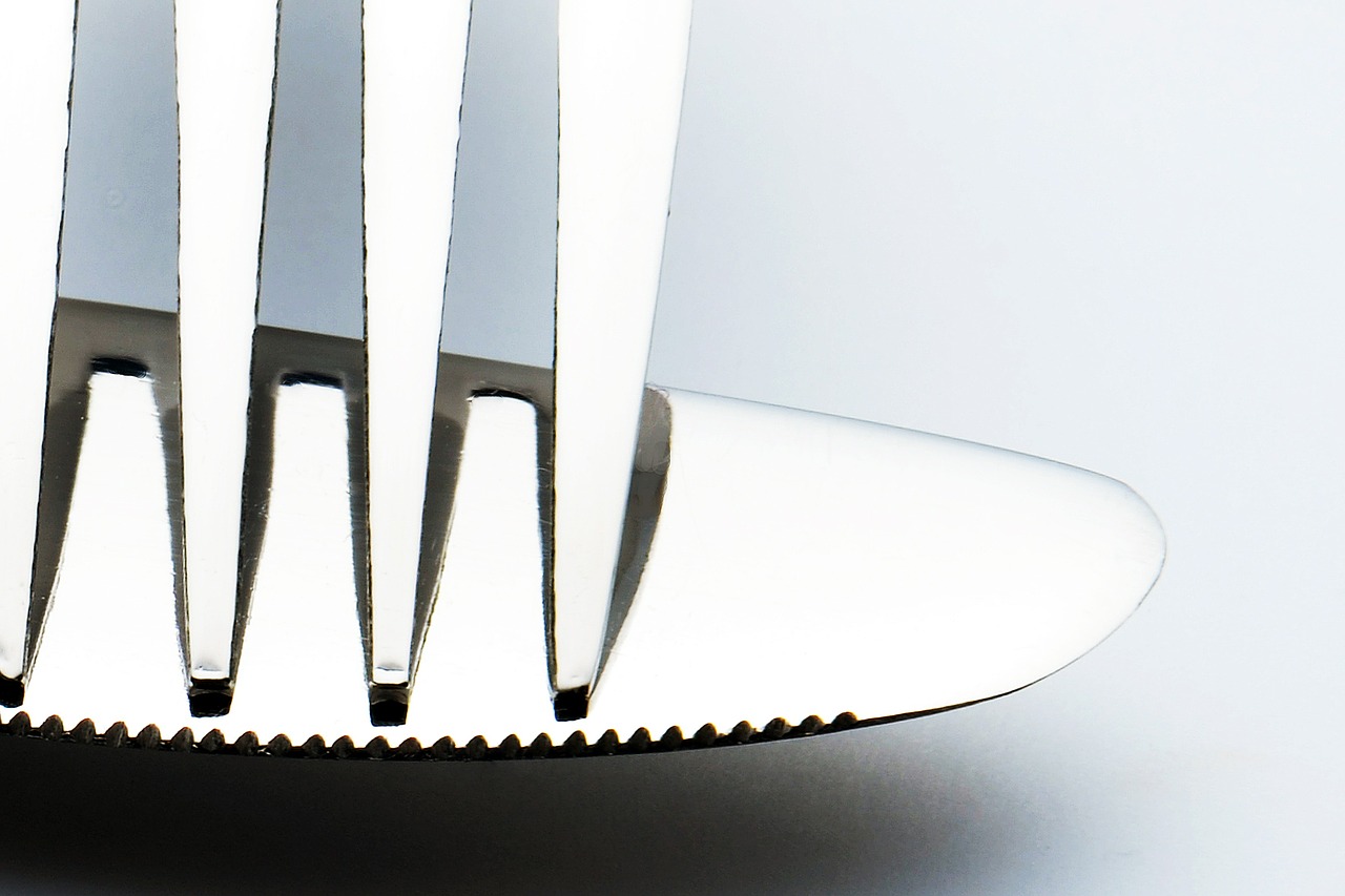 fork knife black free photo