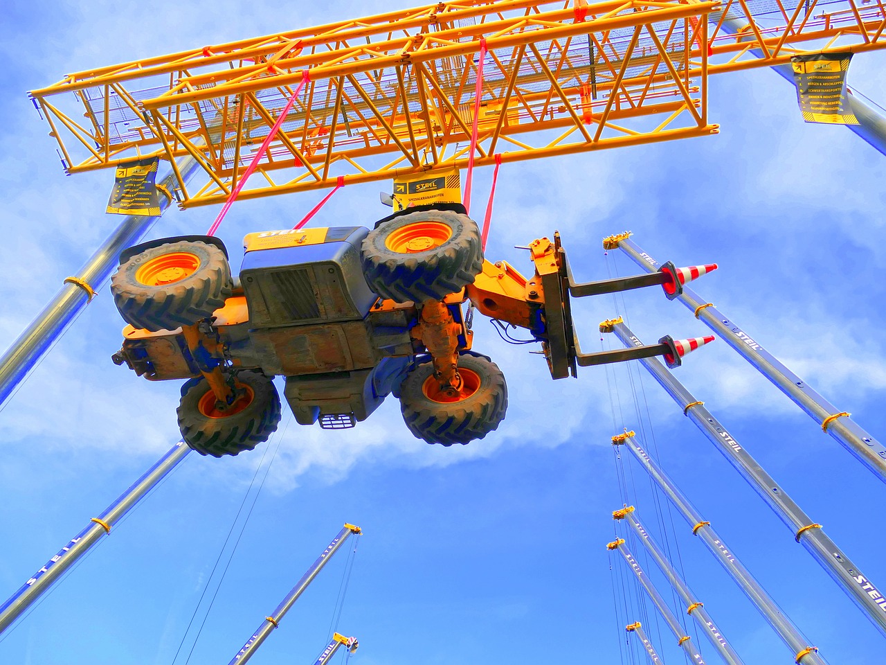 forklift machine crane free photo
