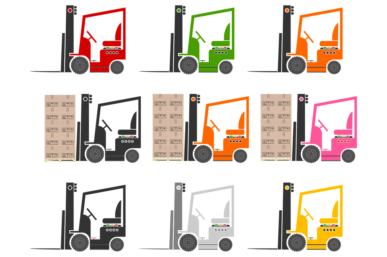 forklifts  clip art  simple free photo