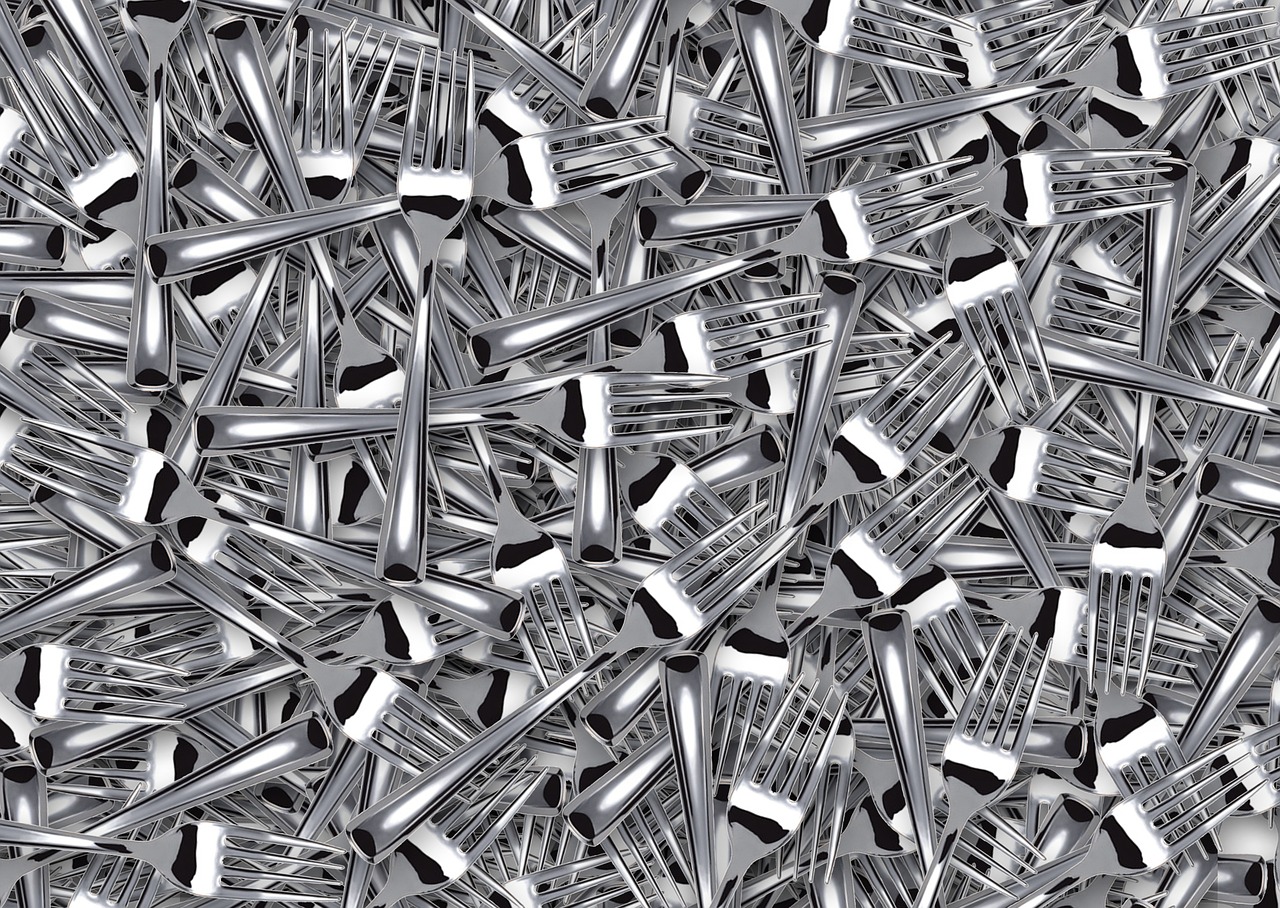 forks stainless steel bulk free photo
