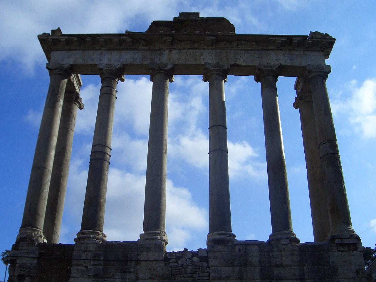 foro romano columns sky free photo