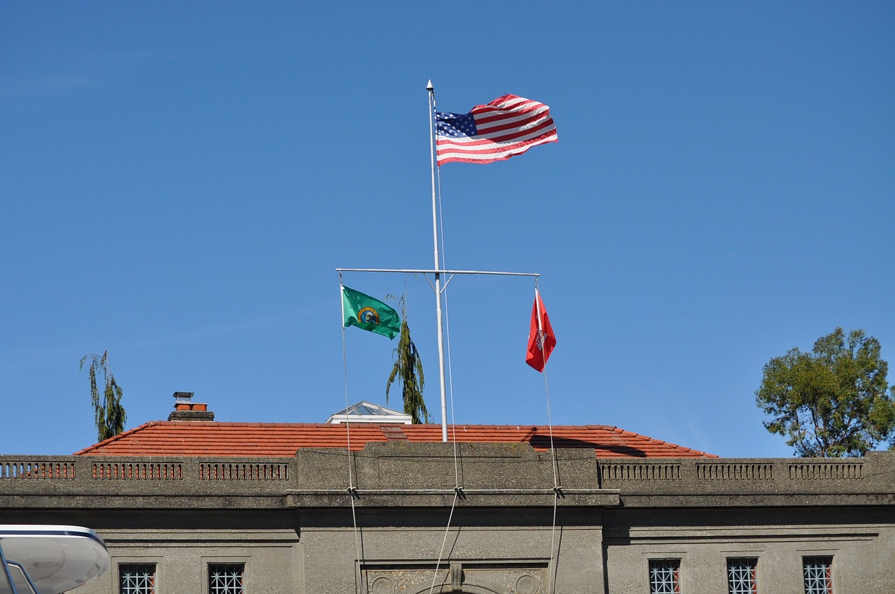 fort flag american flag free photo