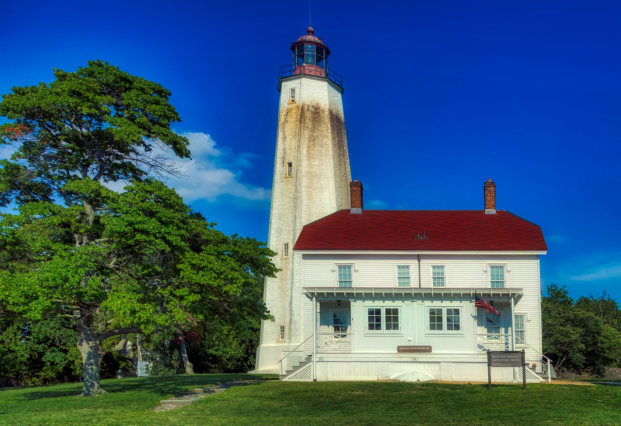 fort hancock lighthouse  landmark  tourism free photo