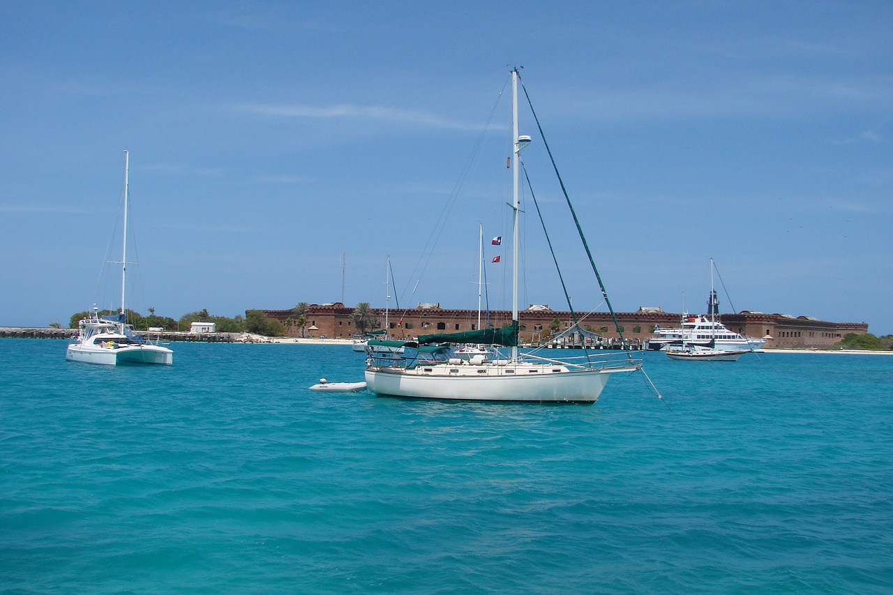 fort jefferson  sailboat  water free photo