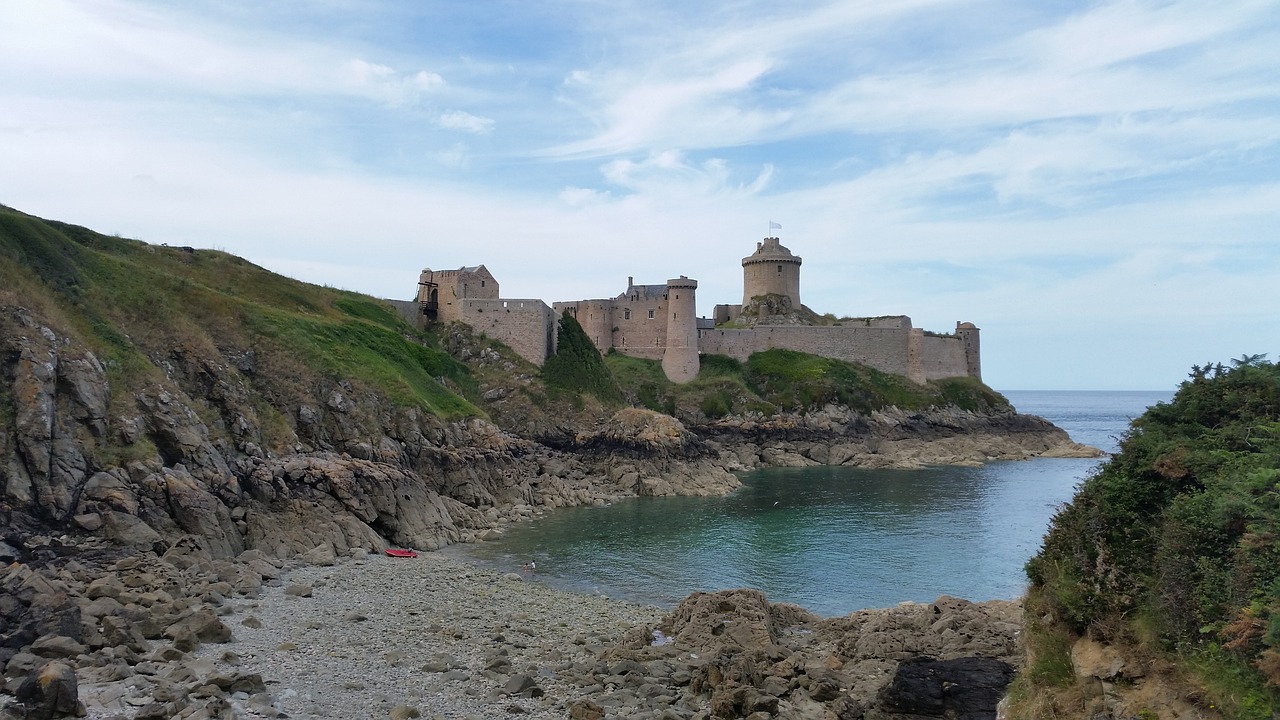 fort lalatte brittany landscape free photo