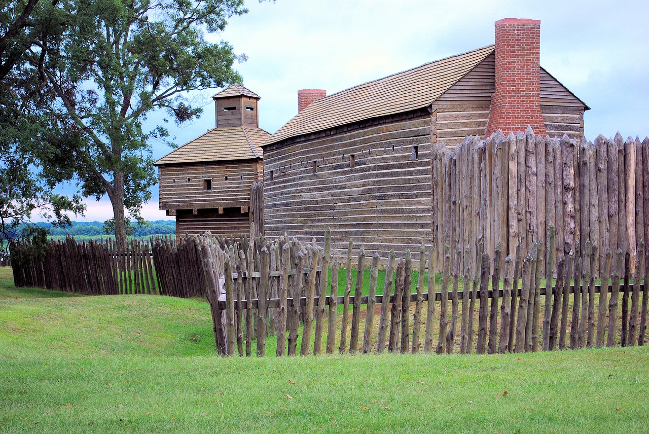 fort massac stockade and buildings  oven  fort free photo