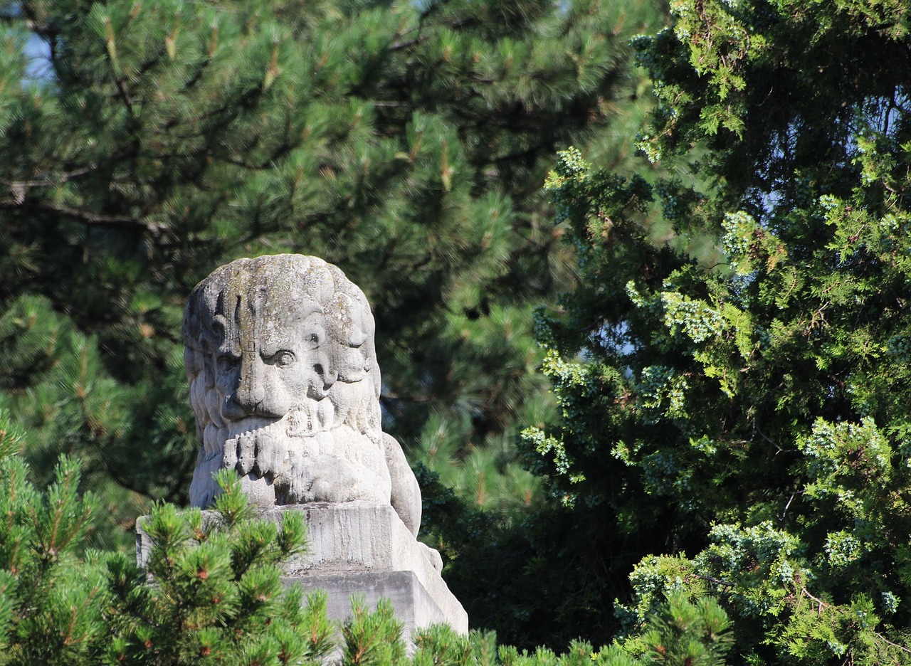fortress lion statue free photo