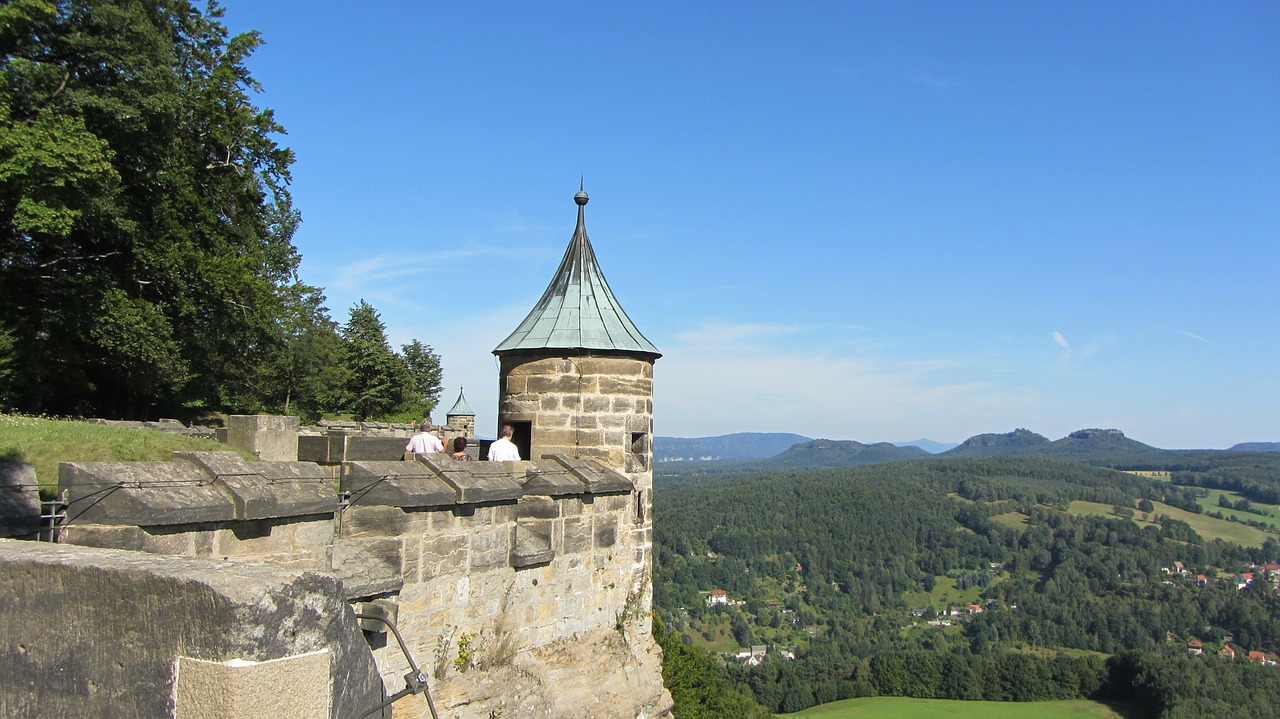 fortress königstein sandstone mountain free photo