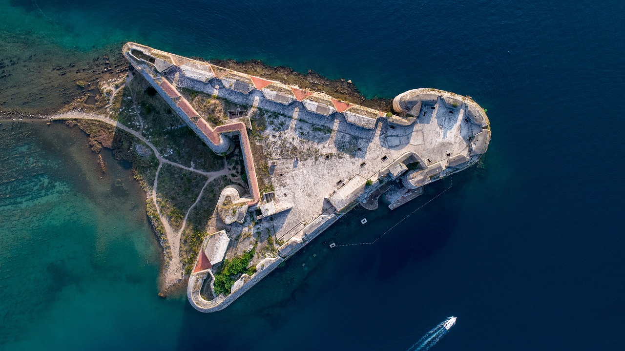 fortress  sea  croatia free photo