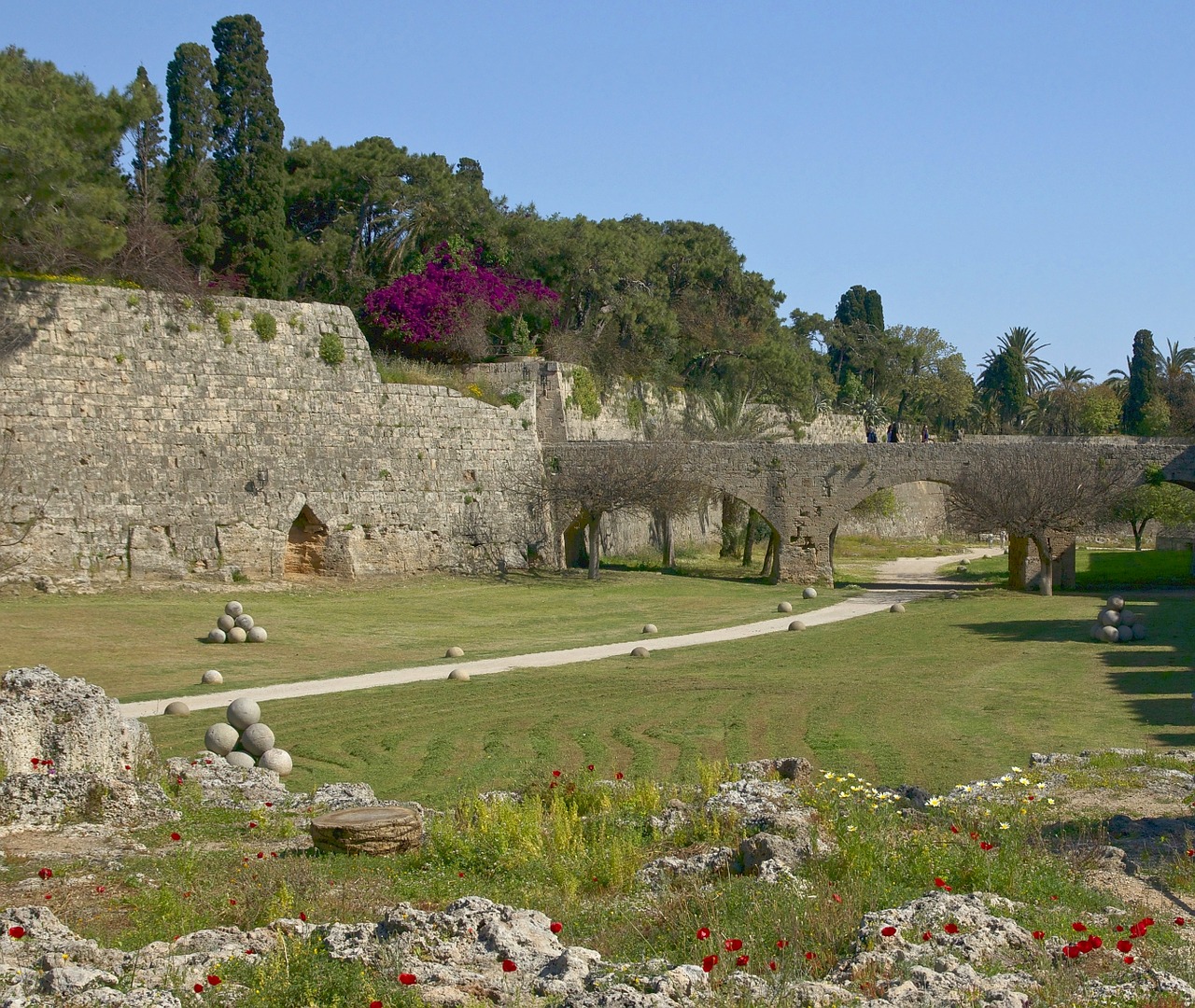 fortress moat rhodes free photo