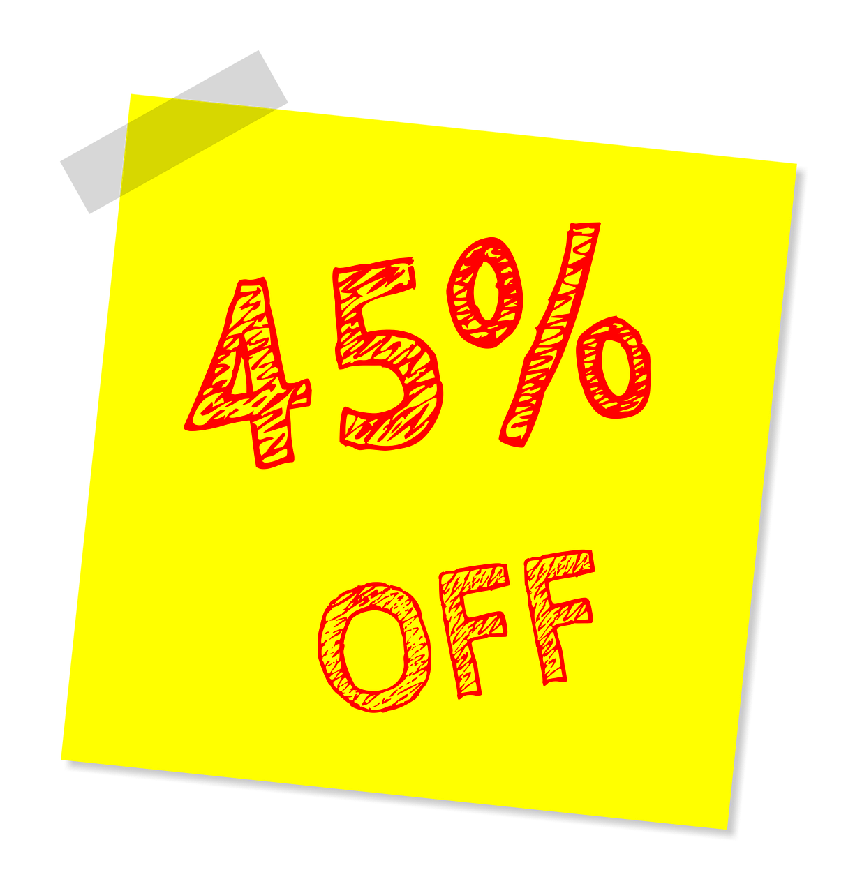 forty five percent off discount sale free photo