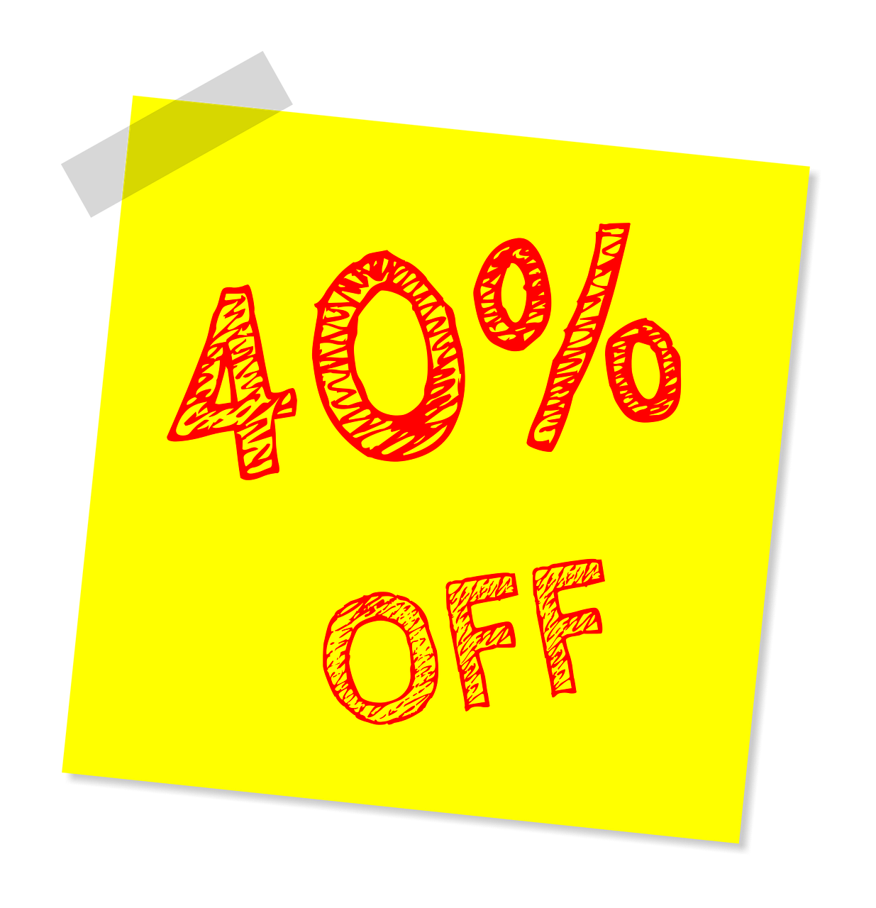 forty percent off discount sale free photo