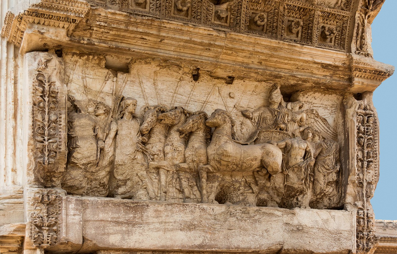 forum romanum arch titus relief free photo