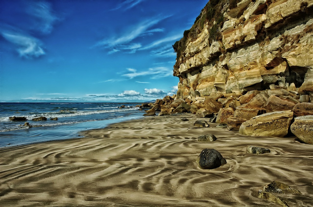 fossil bluff tasmania sea free photo