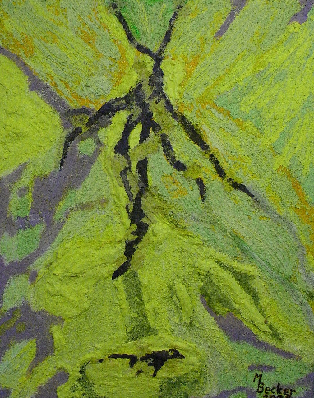 fossils leaves painting free photo