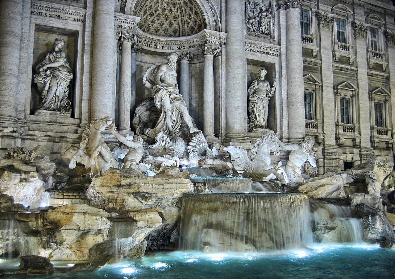 fountain trevi rome free photo