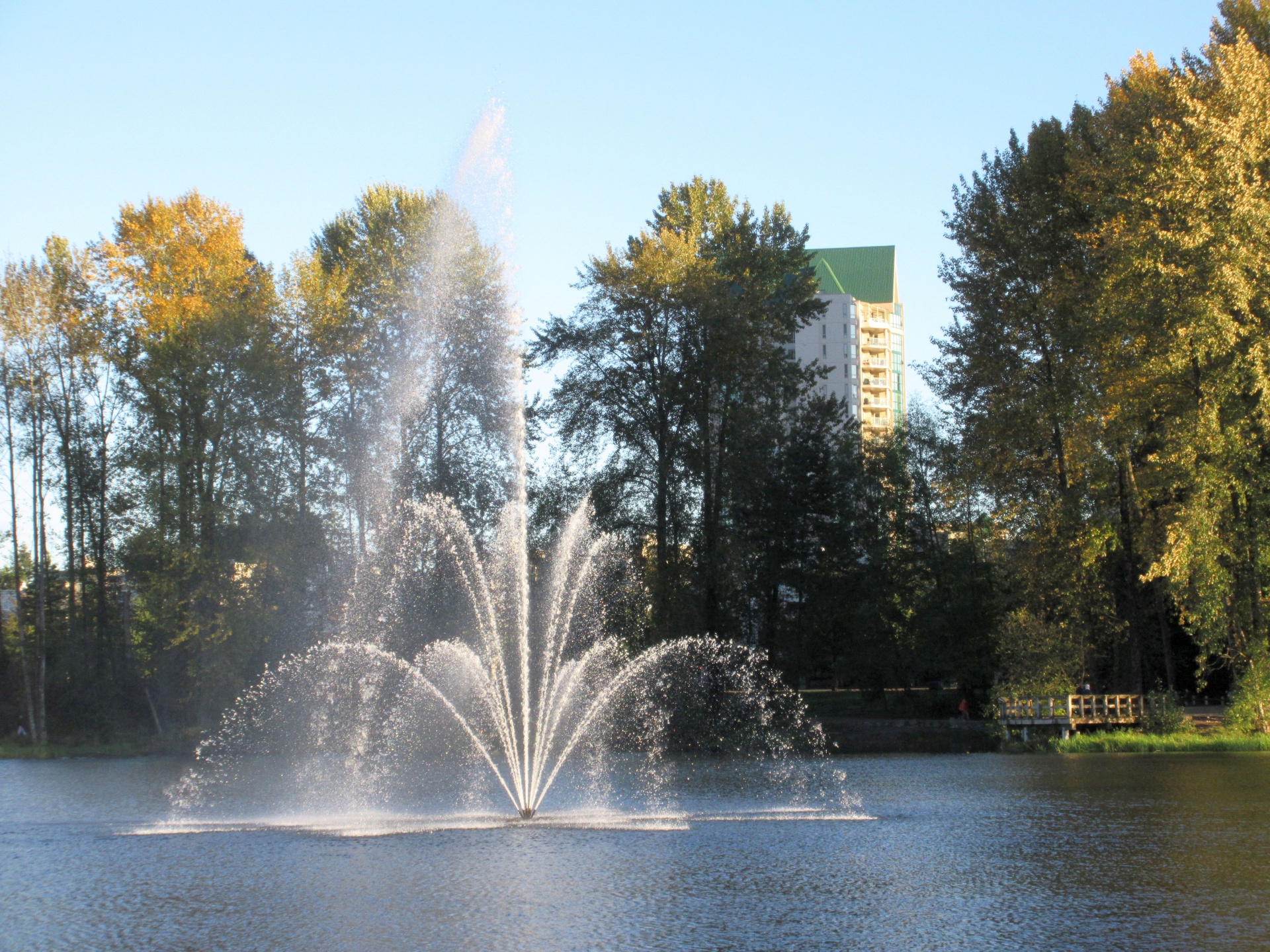 view landscape fountain free photo