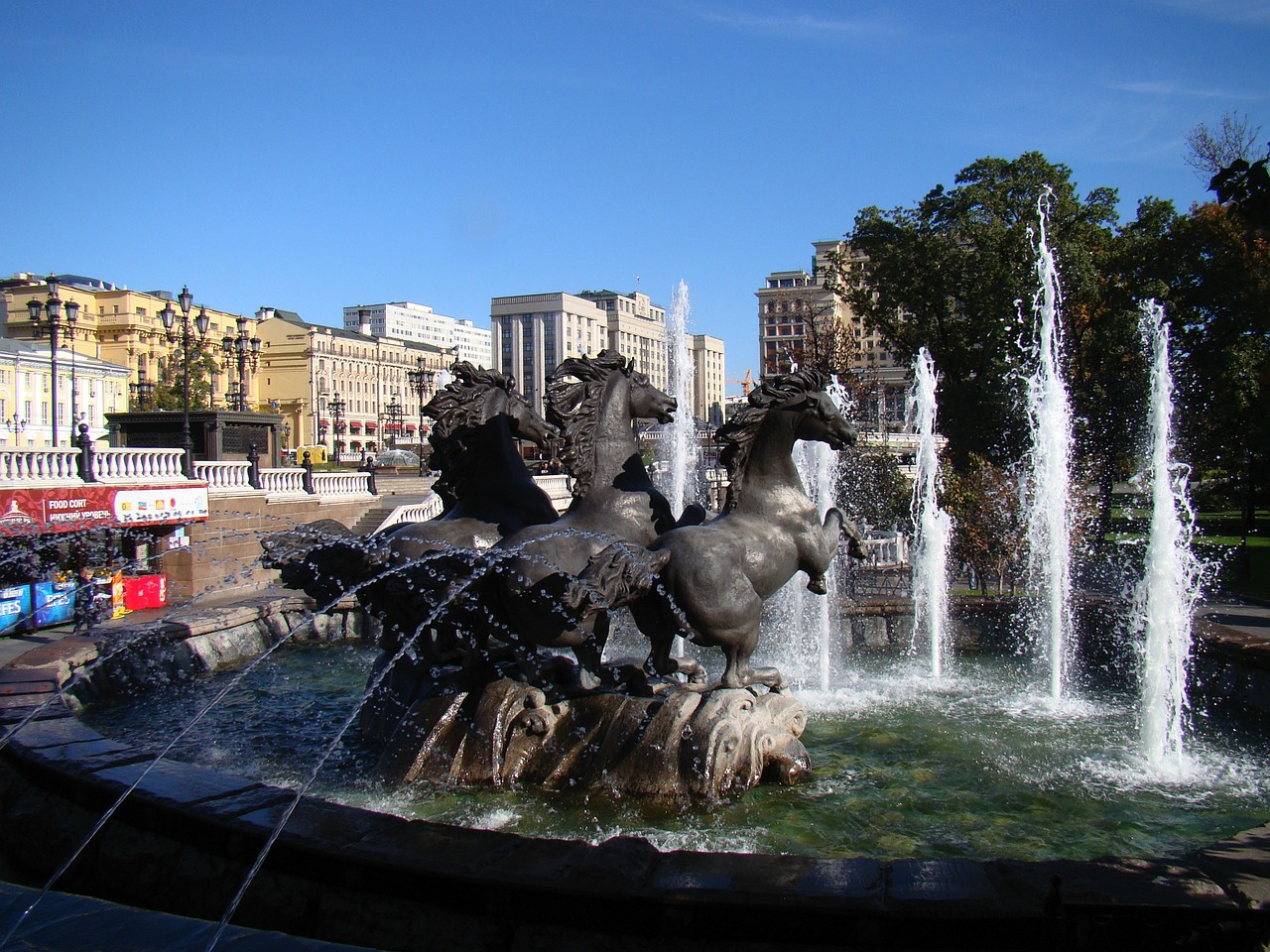 fountain horse aleksandrovskiy garden free photo