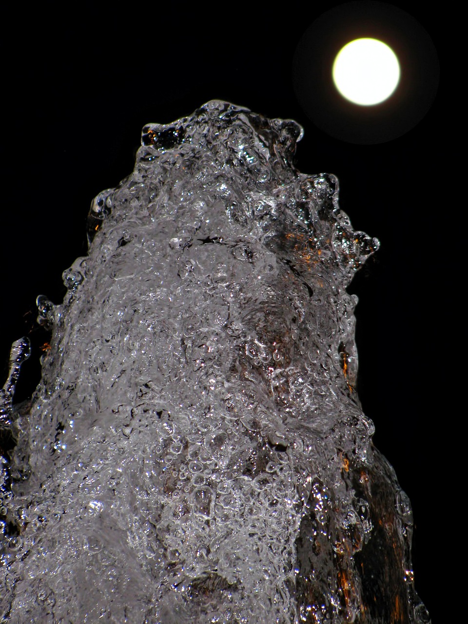 fountain water moon free photo