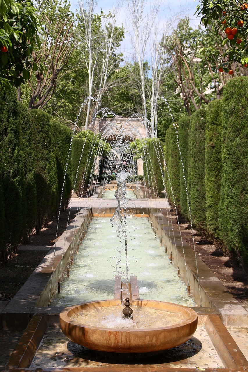 fountain water feature water free photo