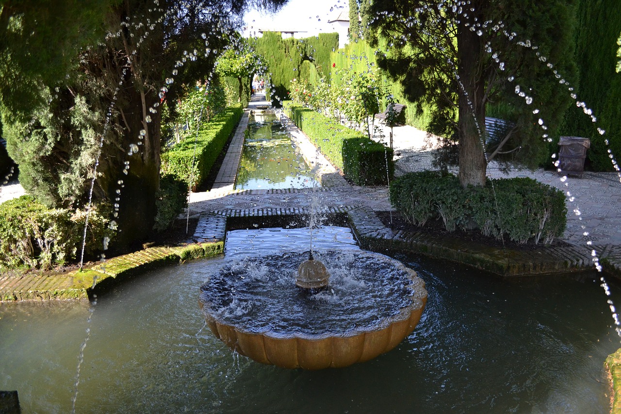 fountain alhambra granada free photo