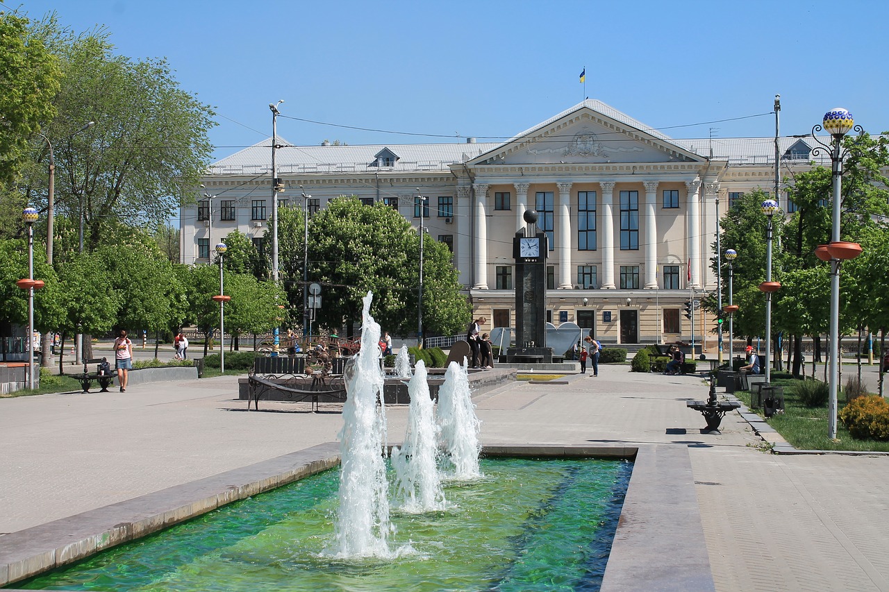 fountain  ukraine  zaporozhye free photo